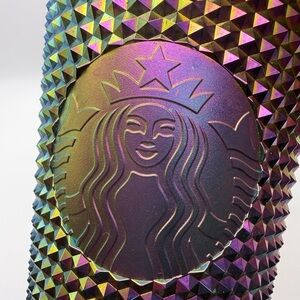 Starbucks Fall 2023 "Oil Slick" or "Black Bling" studded cold cup tumbler 16oz